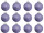 christmas ball B1 glitter lavender, Ø 6cm, 12 pcs.