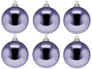 christmas ball B1 shiny lavender, Ø 8cm, 6 pcs.