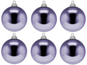 christmas ball B1 shiny lavender, Ø 8cm, 6 pcs.
