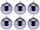 christmas ball B1 shiny lavender, Ø 8cm, 6 pcs.