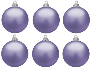 Weihnachtskugel B1 matt lavendel, Ø 8cm, 6 Stück