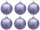 boule de Noël B1 mat lavande, Ø 8cm, 6 pcs.