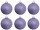 Weihnachtskugel B1 glitter lavendel, Ø 8cm, 6 Stück