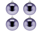 christmas ball B1 shiny lavender, Ø 10cm, 4 pcs.