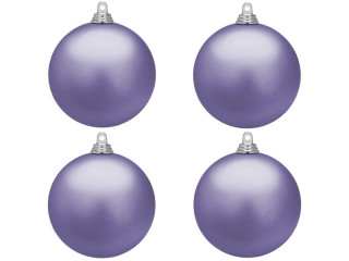 boule de Noël B1 mat lavande, Ø 10cm, 4 pcs.