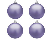 christmas ball B1 mat lavender, Ø 10cm, 4 pcs.