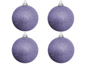 Weihnachtskugel B1 glitter lavendel, Ø 10cm, 4...