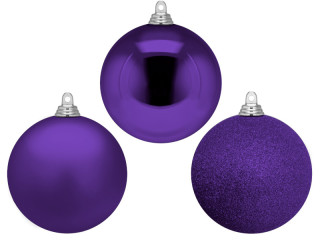 Weihnachtskugel B1 violett, versch. Grössen/Ausführungen