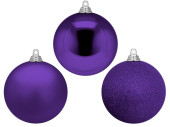 boule de Noël B1 violet, diff. tailles/versions