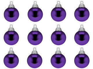 christmas ball B1 shiny purple, Ø 4cm, 12 pcs.
