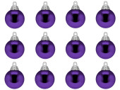 Weihnachtskugel B1 glanz violett, Ø 4cm, 12...