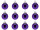 christmas ball B1 shiny purple, Ø 4cm, 12 pcs.