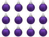 Weihnachtskugel B1 matt violett, Ø 4cm, 12 Stück