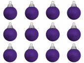 Weihnachtskugel B1 glitter violett, Ø 4cm, 12...