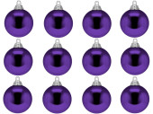 boule de Noël B1 brillant violet, Ø 6cm, 12 pcs.