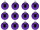 boule de Noël B1 brillant violet, Ø 6cm, 12 pcs.