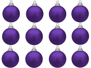 christmas ball B1 mat purple, Ø 6cm, 12 pcs.