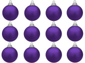 boule de Noël B1 mat violet, Ø 6cm, 12 pcs.