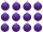 christmas ball B1 mat purple, Ø 6cm, 12 pcs.