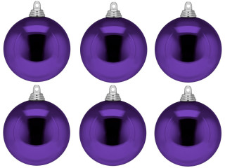 christmas ball B1 shiny purple, Ø 8cm, 6 pcs.