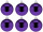 boule de Noël B1 brillant violet, Ø 8cm, 6 pcs.