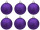 Weihnachtskugel B1 matt violett, Ø 8cm, 6 Stück