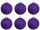 boule de Noël B1 scintillant violet, Ø 8cm, 6 pcs.