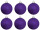 christmas ball B1 glitter purple, Ø 8cm, 6 pcs.