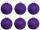 Weihnachtskugel B1 glitter violett, Ø 8cm, 6 Stück