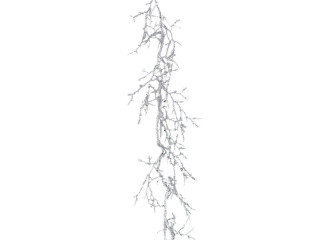 Glitter-Girlande silber, L130cm