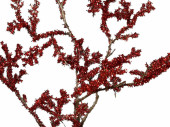 Glitter-Zweig rot, L 63cm