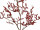 Glitter-Zweig rot, L 116cm