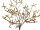 Glitter-Zweig gold, L 116cm