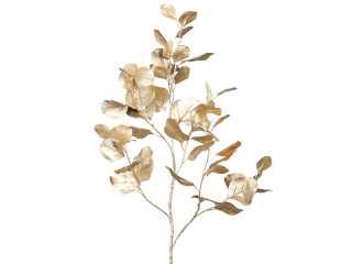 Zweig Eukalyptus goldfarben Kunststoff, L 86cm