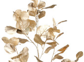 Zweig "Eukalyptus" goldfarben Kunststoff, L 86cm