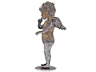 Engel Birke/Metall H 50cm, B 22cm, T 7.5cm