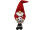Wichtel Santa Fussball CH rot/weiss, mit Ball, H 42cm