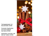Textilbanner "Zimtstangen" 75 x 180cm, braun,...