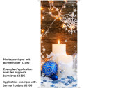 Textilbanner "Kerze/Kugel blau" 75 x 180cm,...