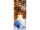 Textilbanner "Kerze/Kugel blau" 75 x 180cm, braun/weiss/blau, Schlauchnaht oben+unten