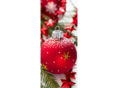 Textilbanner "Kugel rot/Zweig" 75 x 180cm,...