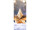 Textilbanner "Stern in Schnee" 75 x 180cm, gold/weiss, Schlauchnaht oben+unten