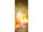 Textilbanner "3 Kerzen/Kugel" 75 x 180cm, weiss/gold, Schlauchnaht oben+unten