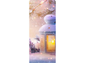 Textilbanner "Laterne im Schnee" 75 x 180cm,...