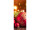 Textilbanner "Kugel rot verziert" 75 x 180cm, rot/gold/braun, Schlauchnaht oben+unten