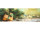 Querbanner "Päckchen mit Zweigen" 150 x 50cm, beige/grün, Schlauchnaht oben+unten