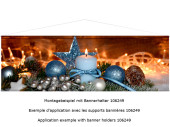 Querbanner "Kerze/Stern/Kugeln" 150 x 50cm,...