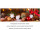 Querbanner "Zimsterne/Nüsse" 150 x 50cm, weiss/braun/rot, Schlauchnaht oben+unten