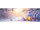 Querbanner "Laterne im Schnee" 150 x 50cm, weiss/hellblau/rosa, Schlauchnaht oben+unten