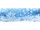 Querbanner "Eiskristalle" 150 x 50cm, blau/weiss, Schlauchnaht oben+unten